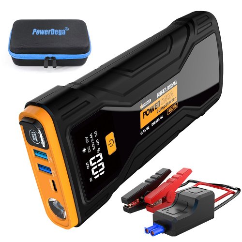 25900mAh 파워대가 자동차 긴급시동 점프스타터 오토바이 보조배터리 자동차 배터리 점프스타터+스마트 점프선, 1개