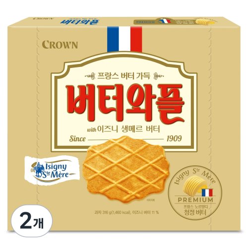 버터와플 이즈니, 2개, 316g