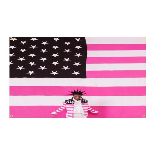 호환 Lil Uzi 핑크 테이프 버트 힙팝 래퍼 음악 아트 플래그 태피스트리 벽걸이 침대 룸 바 미적 방 장식 9